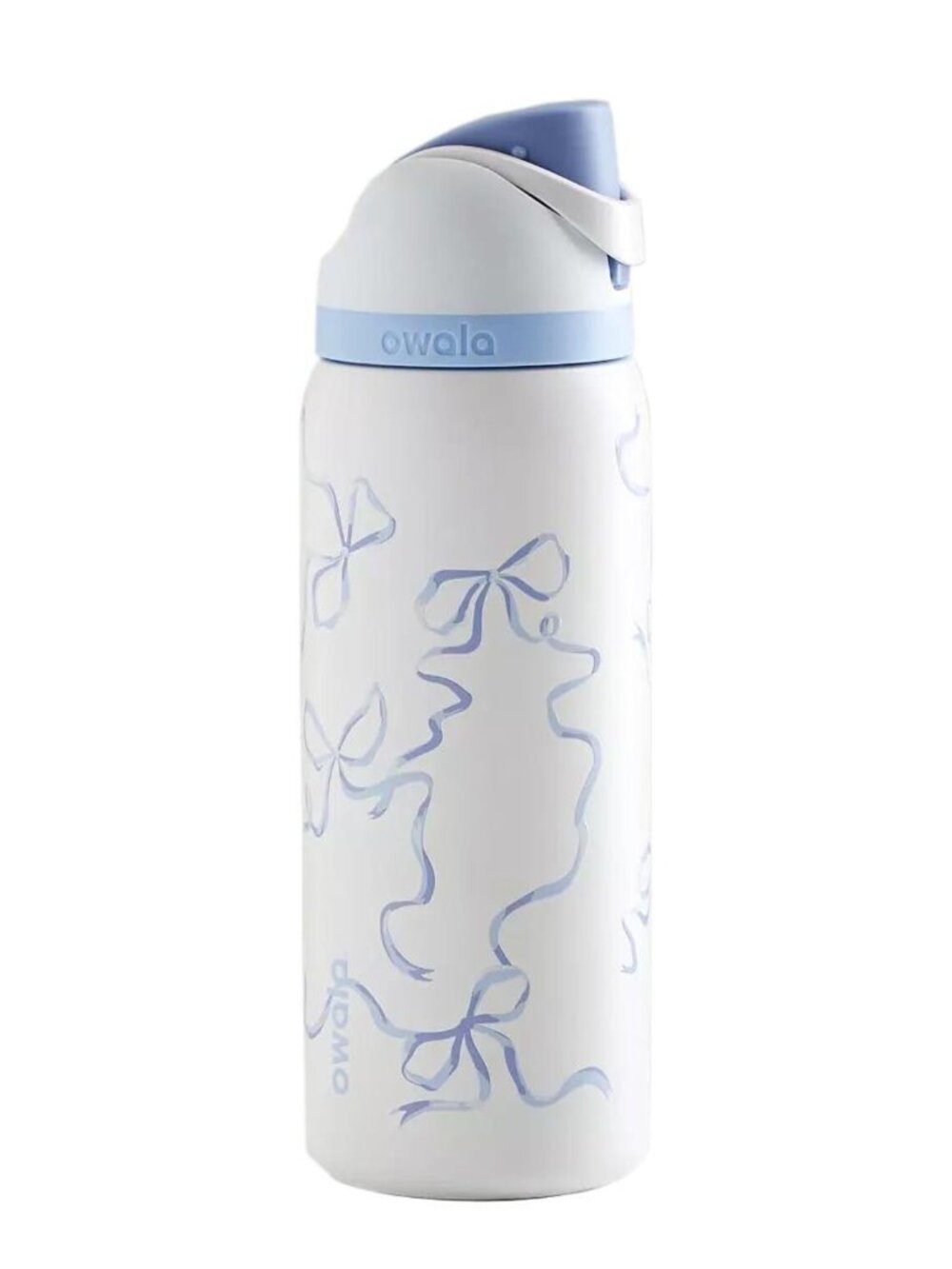 Owala FreeSip 32oz – Tied & True Blue Bows (Limited Edition)